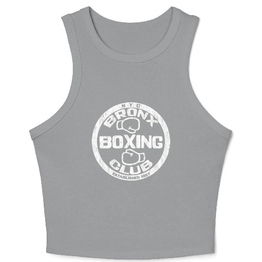 Bronx Boxing Club Squared Circle Distressed Crop Tank Top