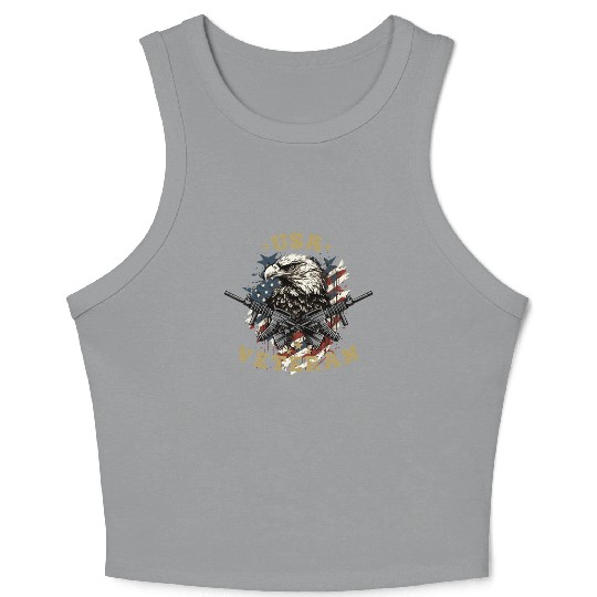 USA Army Veteran Crop Tank Top