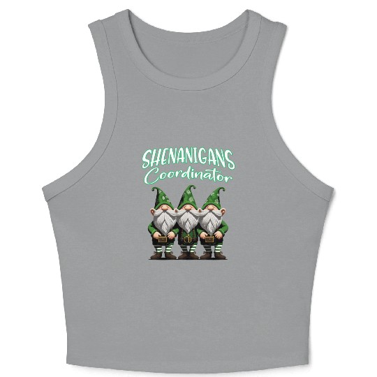 Shenanigans Squad Gnomes St Patrick's Day Crop Tank Top