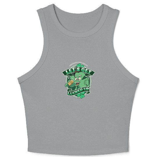 Lucked Up, Shenanigans Squad Beer Shamrock Drink Crop Tank Top