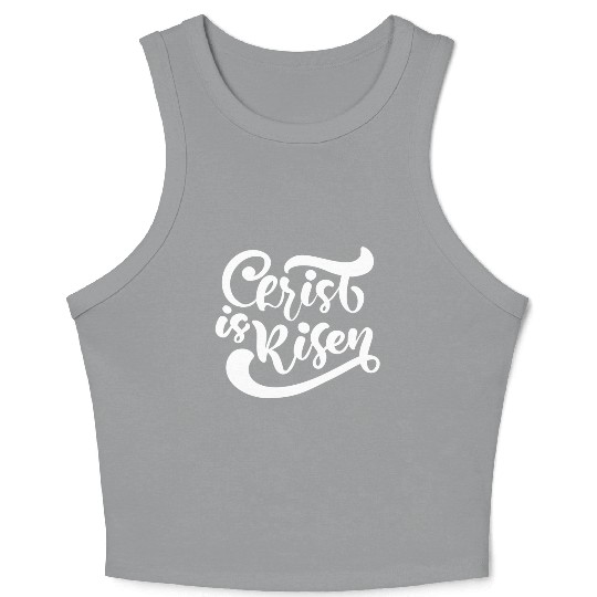 He Is Risen Religious Easter Crop Tank Top
