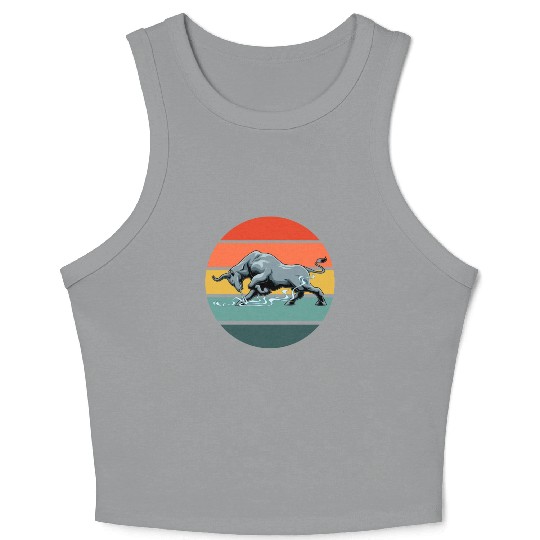 Bull for a Farmer Crop Tank Top