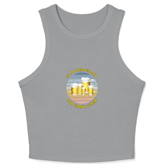 ST PATRICK'S DAY BAR CRAWL CREW Crop Tank Top