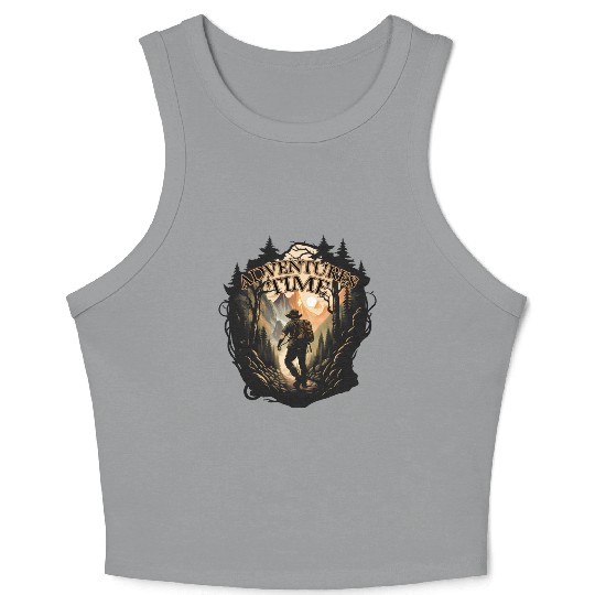 Adventure time in mountains Crop Tank Top