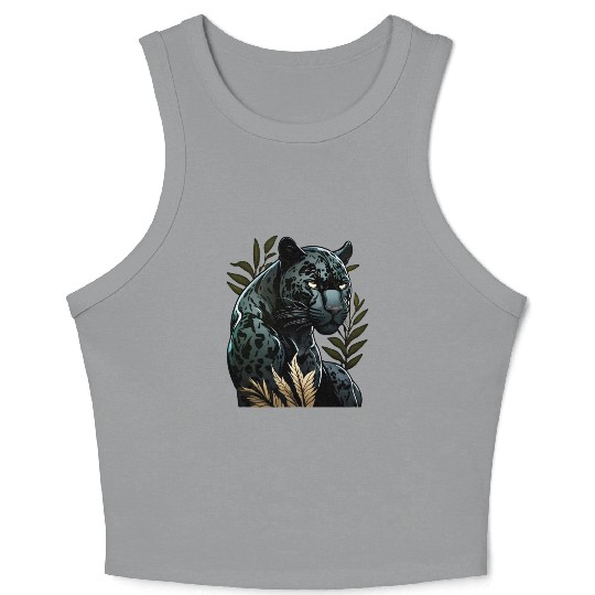 The power of the black panther Crop Tank Top