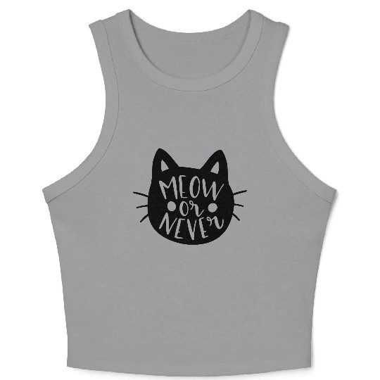 Meow or never Cat Animals Crop Tank Top