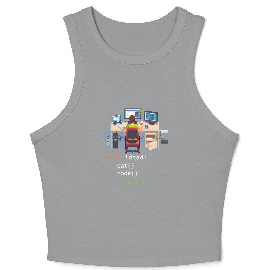 Computer Science Python Programmer Eat Code Sleep Crop Tank Top