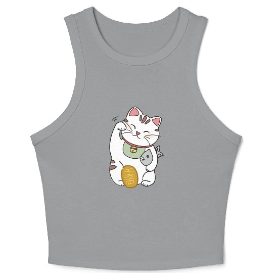 Lucky Cat Crop Tank Top