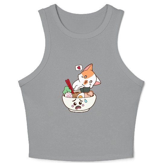 The Cat Love Ramen Crop Tank Top