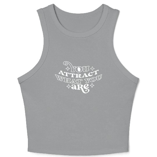 Law of Attraction Typography Manifest Quote Crop Tank Top
