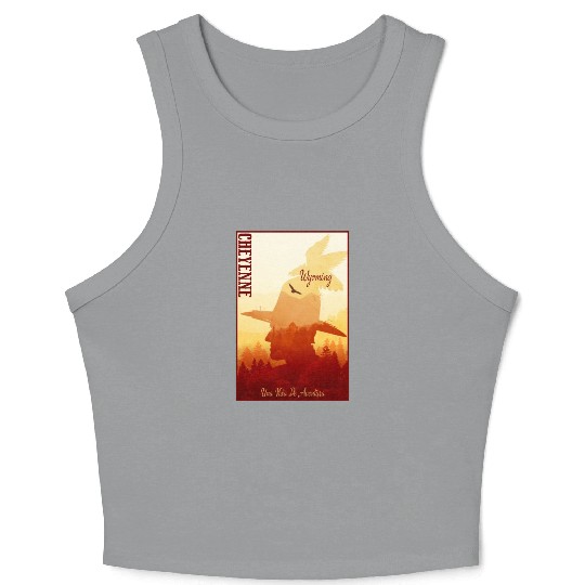 Cheyenne Wyoming wild west town Crop Tank Top