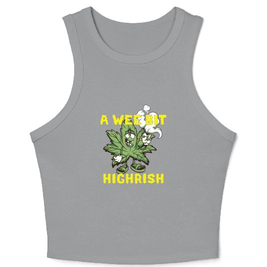 Funny Weed Marijuana St Patricks Day Crop Tank Top