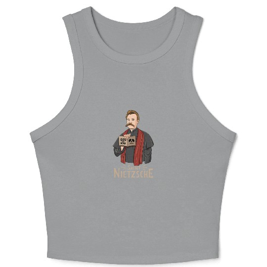 Saint Nietzsche Design for a Philosophy Student Crop Tank Top
