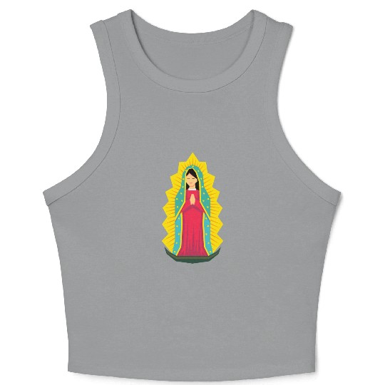 Lady Guadalupe Crop Tank Top | Guadalupe Crop Tank Top |VirginMary