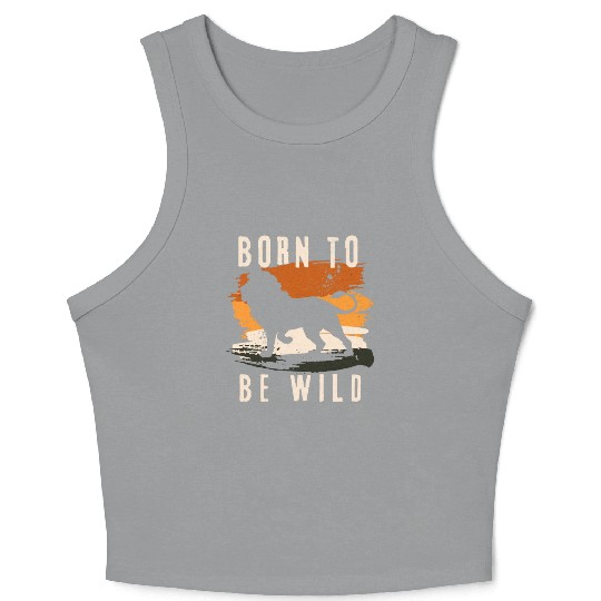 Born to be wild Lion Animal Crop Tank Top