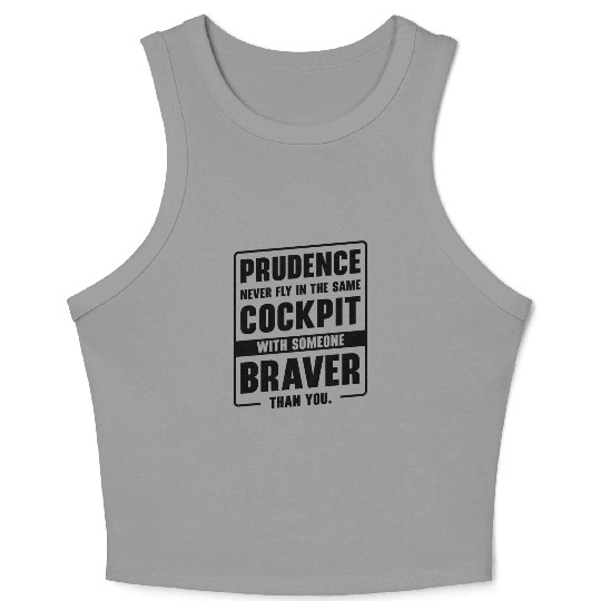 Prudence Wisdom Quotes Pilot Philosophy Crop Tank Top
