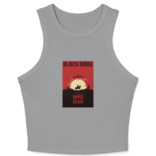Black Hawk Colorado wild west town Crop Tank Top