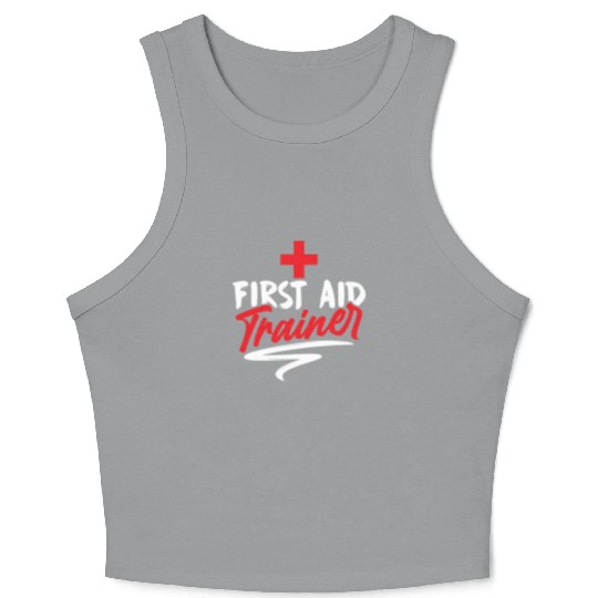 First Aid Trainer Coach Emergency Care Course Crop Tank Top