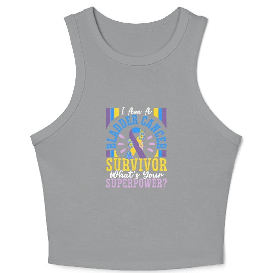 Bladder Cancer Survivor Bladder Cancer Awareness Crop Tank Top