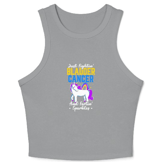 Bladder Cancer Warrior Bladder Cancer Awareness Crop Tank Top