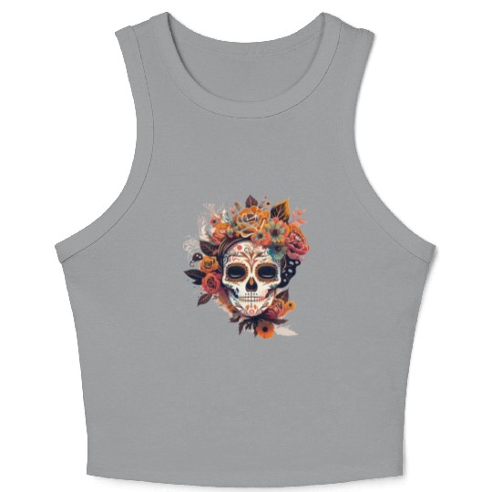Frida Mexican frida kahlo woman painter art Crop Tank Top
