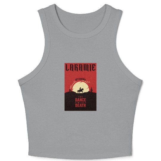 Laramie Wyoming wild west town Crop Tank Top