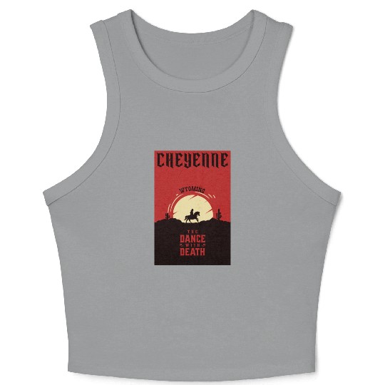 Cheyenne Wyoming wild west town Crop Tank Top