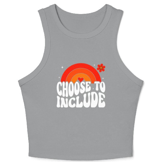 Choose To Include For Autism Teacher Crop Tank Top