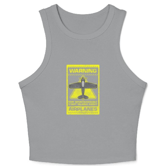 Pilot Glider Flight Model Aircraft Crop Tank Top
