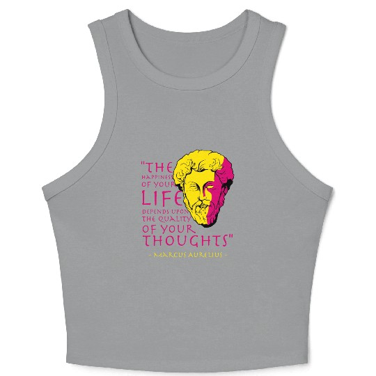 Marcus Aurelius Stoic Philosophy Quote Crop Tank Top