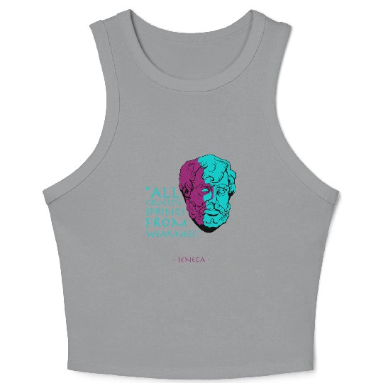 Seneca Stoic Philosophy Quote Crop Tank Top