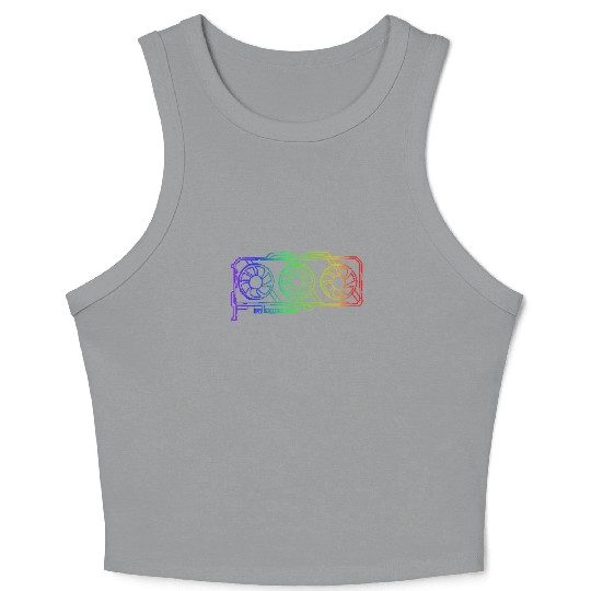 Pixel Look RGB Gaming Graphic Card Gamer Crop Tank Top