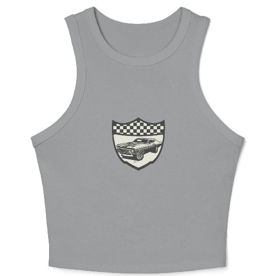 Racing Car Muscle Car Logo Motorsports Crop Tank Top