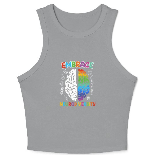 Autism Embrace Neurodiversity Autistics Crop Tank Top