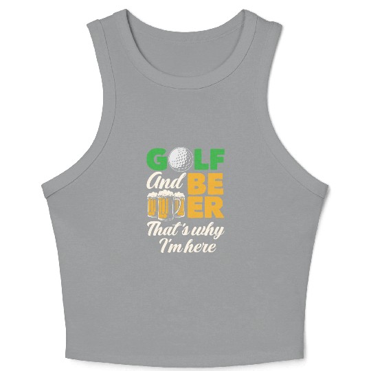 Golf Beer Crop Tank Top