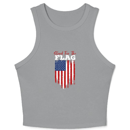 Stand For The Flag Veteran USA Flag Memorial Day Crop Tank Top