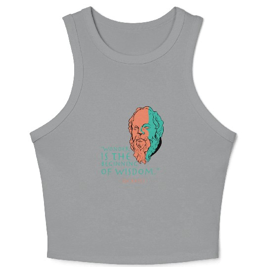Socrates Stoic Philosophy Quote Crop Tank Top