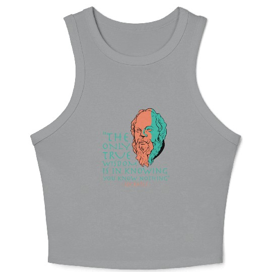 Socrates Stoic Philosophy Quote Crop Tank Top