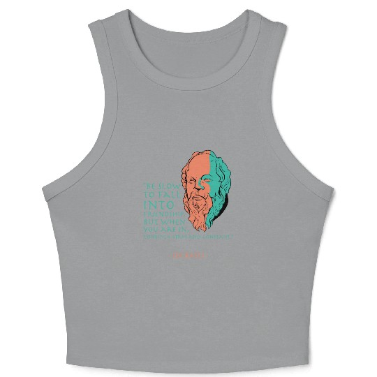 Socrates Stoic Philosophy Quote Crop Tank Top
