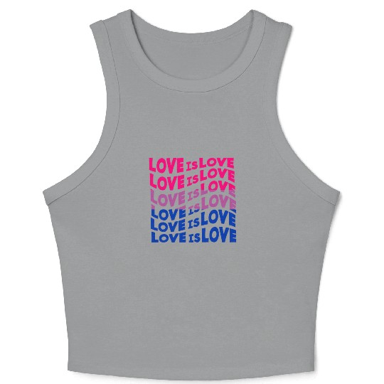 Love Is Love Bisexual Crop Tank Top