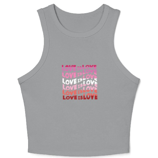 Love Is Love Lesbian Crop Tank Top