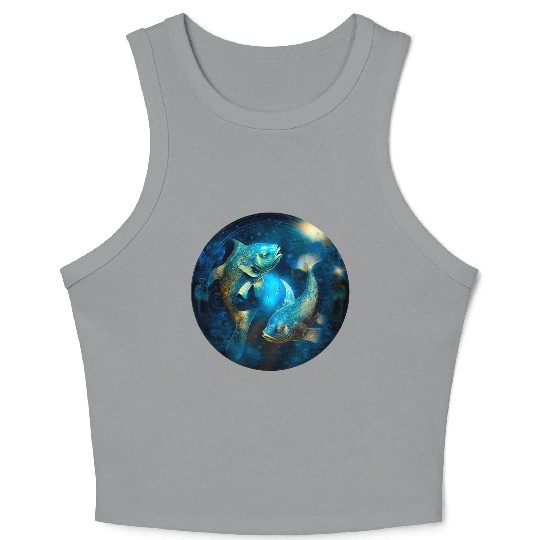 Pisces zodiac sign Crop Tank Top