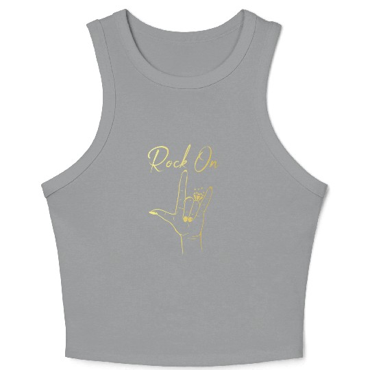 Rock On Bachelorette Party Crop Tank Top
