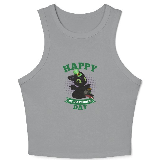 Happy St Patricks Day Toothless Crop Tank Top