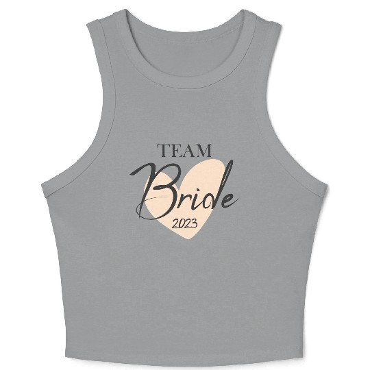 Team Bride 2023 bachelorette party Crop Tank Top