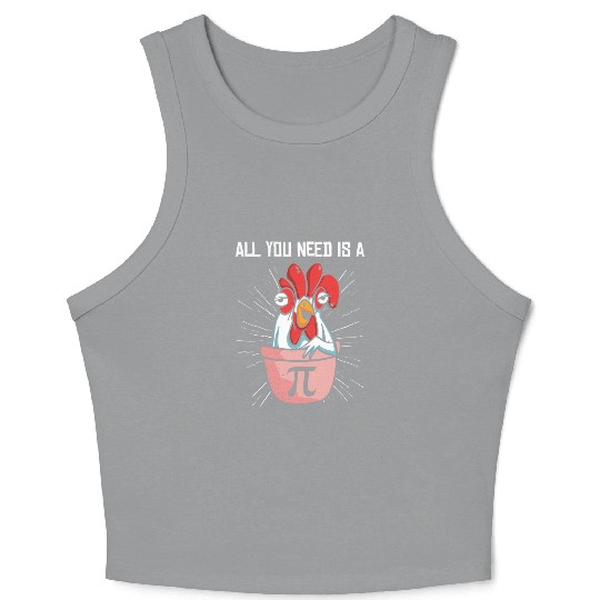 Pi Day Math Pie Chicken Pot Pi Number Crop Tank Top