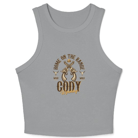 Cody Wyoming wild west town Crop Tank Top