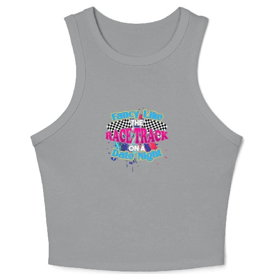 Fancy Like The Race Track On A Date Night Vintage Crop Tank Top