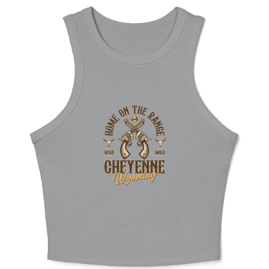 Cheyenne Wyoming wild west town Crop Tank Top