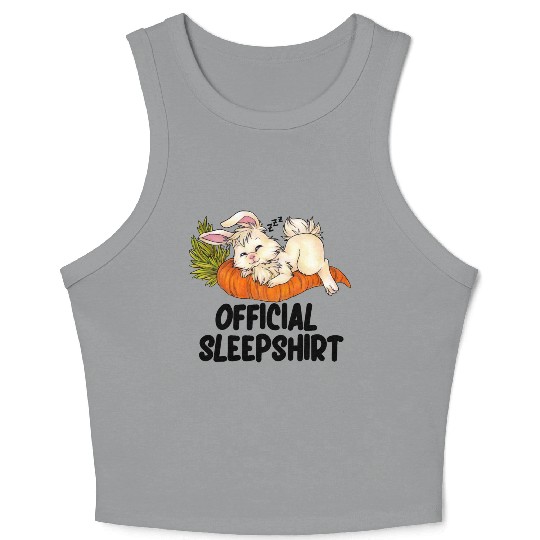 Sleep Crop Tank Top Sleeping Cute Bunny Chibi Rabbit
